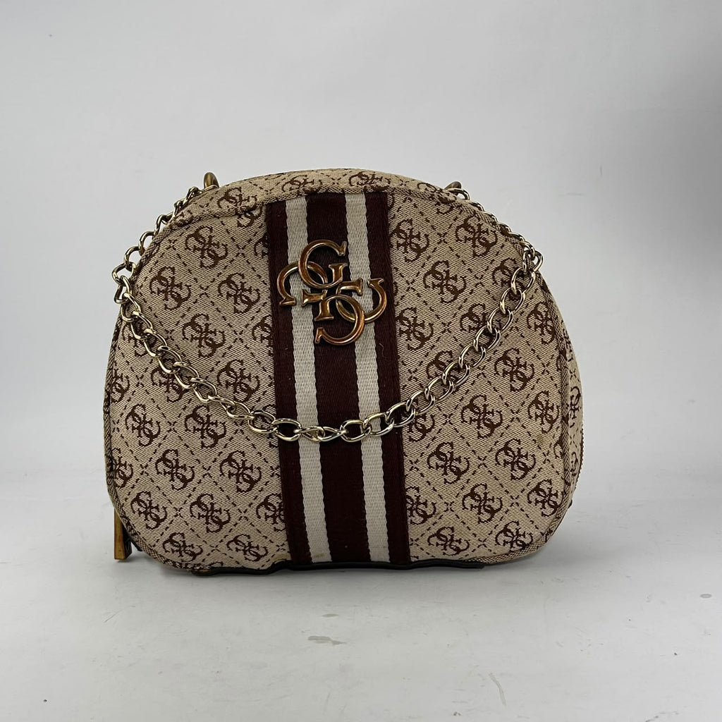 Guess Beige 4G Dome Handbag
