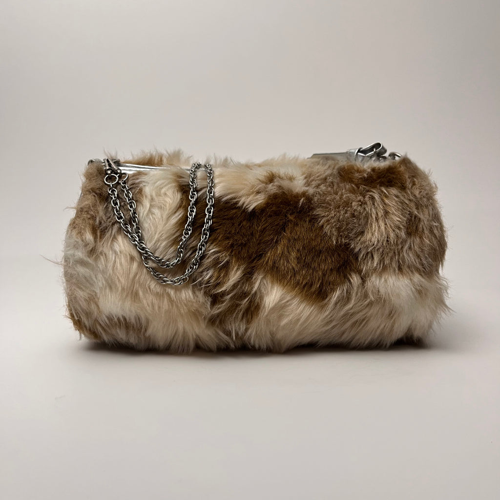 Faux Fur Barrel Crossbody