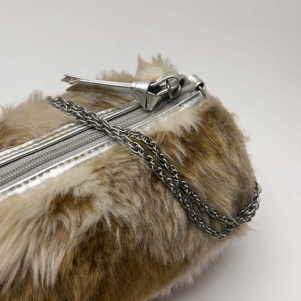 Faux Fur Barrel Crossbody
