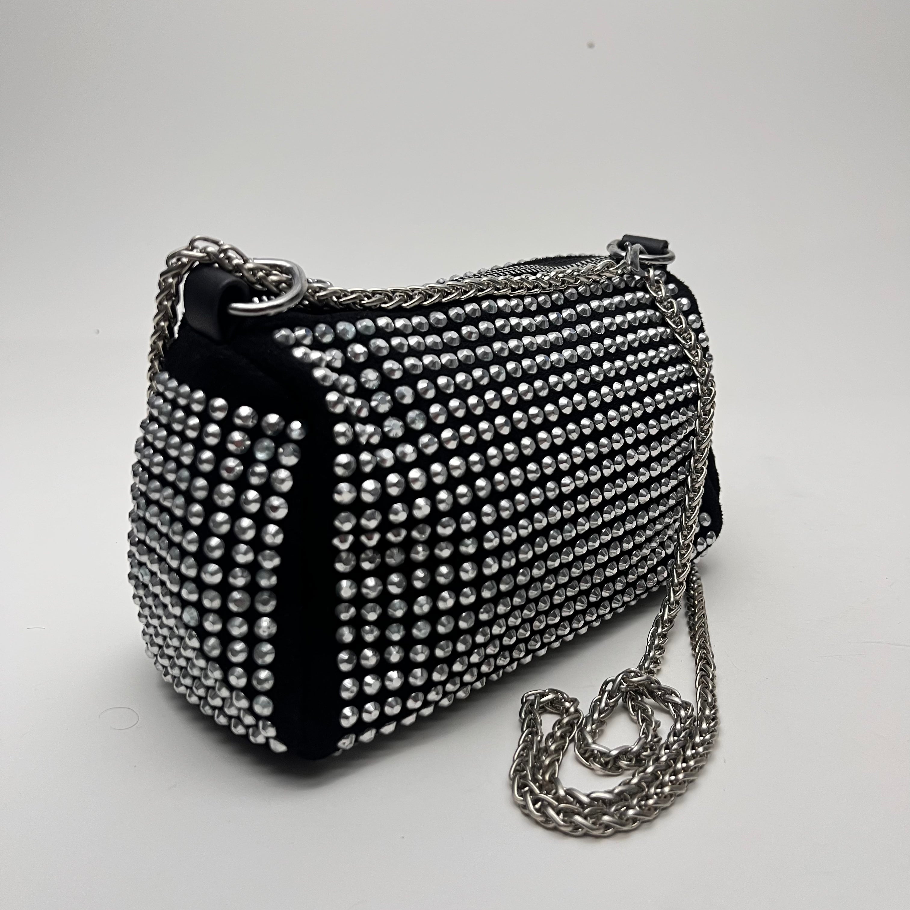 Crystal Embellished Mini Crossbody