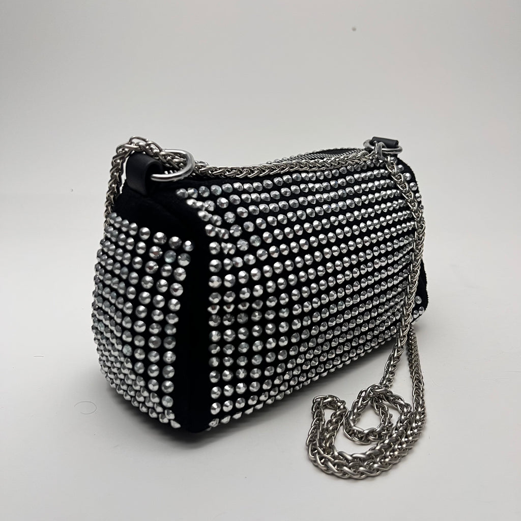Crystal Embellished Mini Crossbody