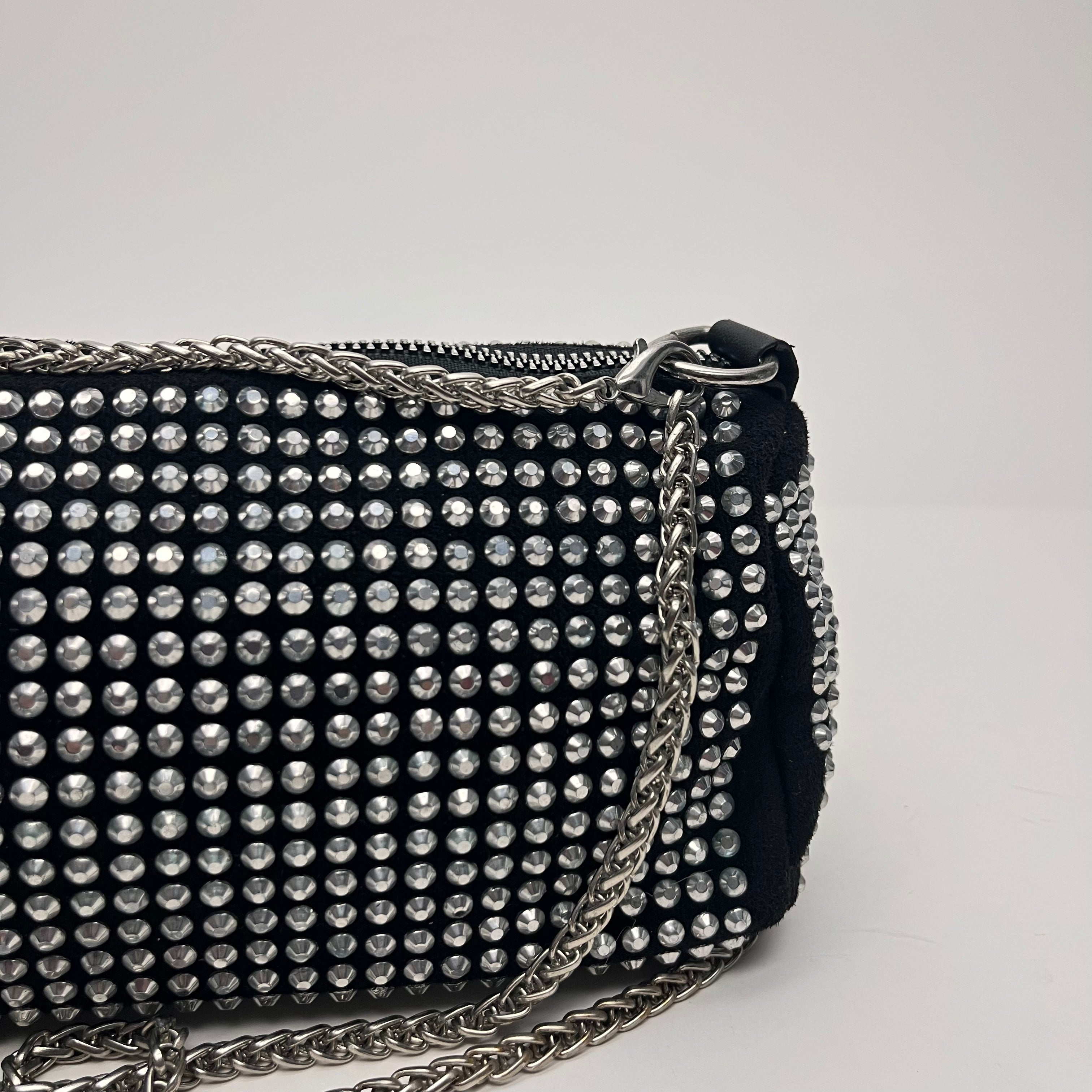 Crystal Embellished Mini Crossbody
