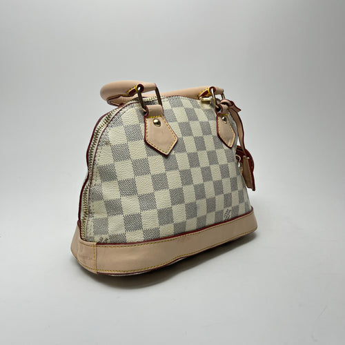 Checkered Canvas Structured Bag
